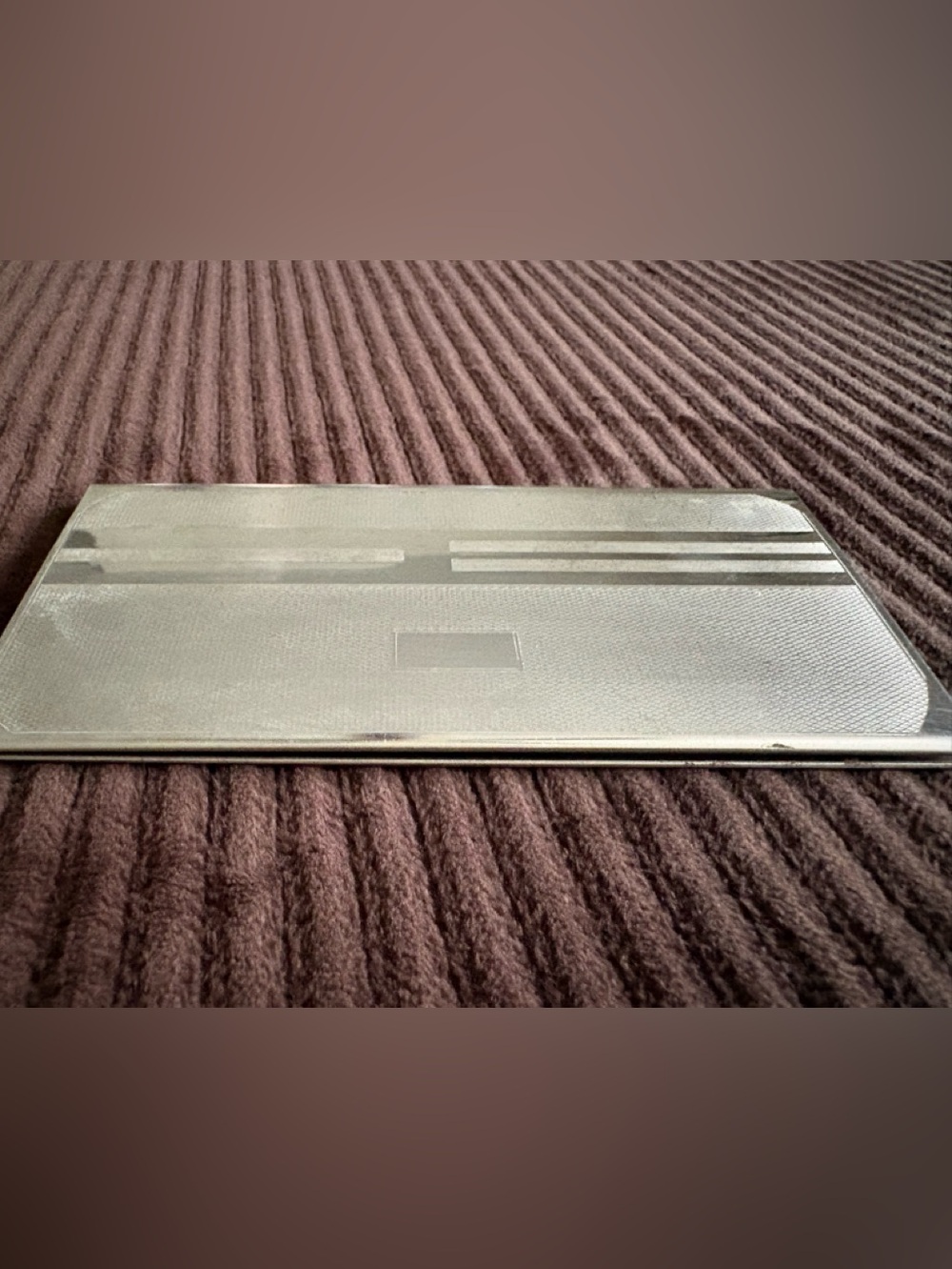 Hansaware-Germany Silver Metal Check Book Wallet